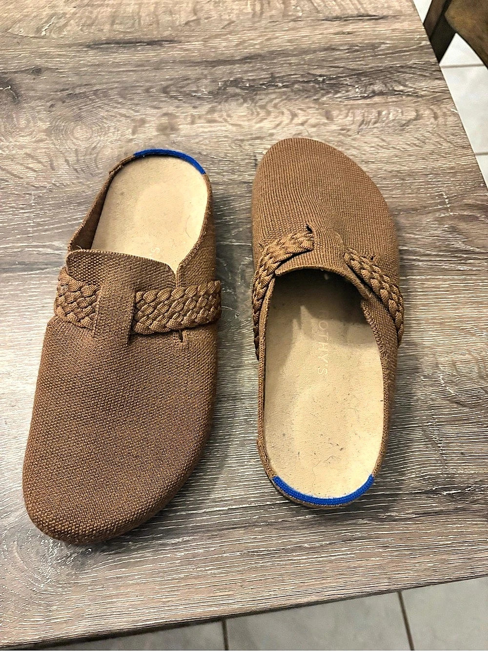 ROTHY'S Woven Slip-On Clogs in Brown
